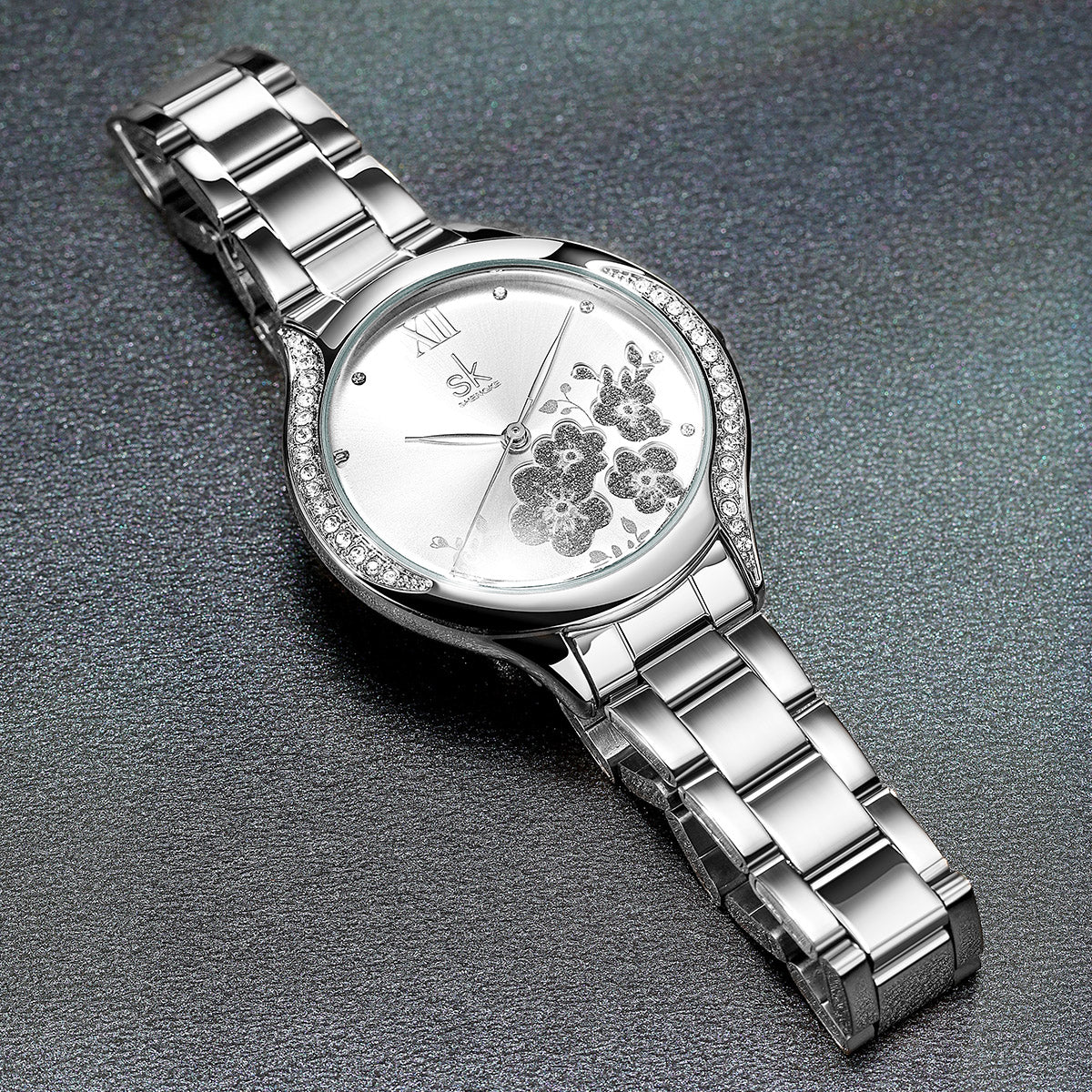 SK Lady Wristwatch - Black/R-Gold/Silver