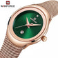 Naviforce Lady Stylish Bracelet Watch - GREEN FACE