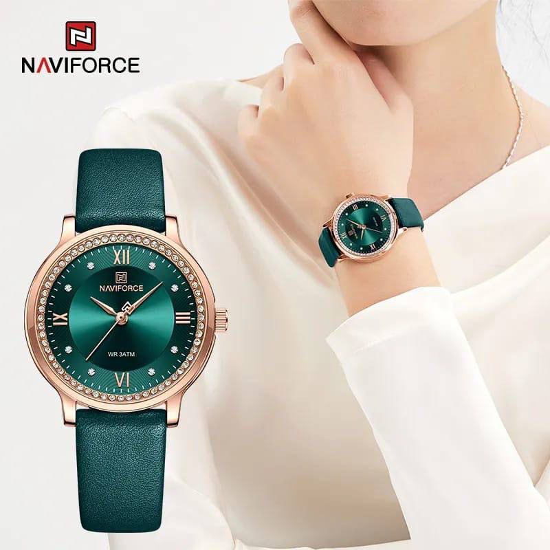 Naviforce Ladies Leather Strap Watch
