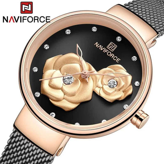Naviforce Stylish Metallic Bracelet Watch
