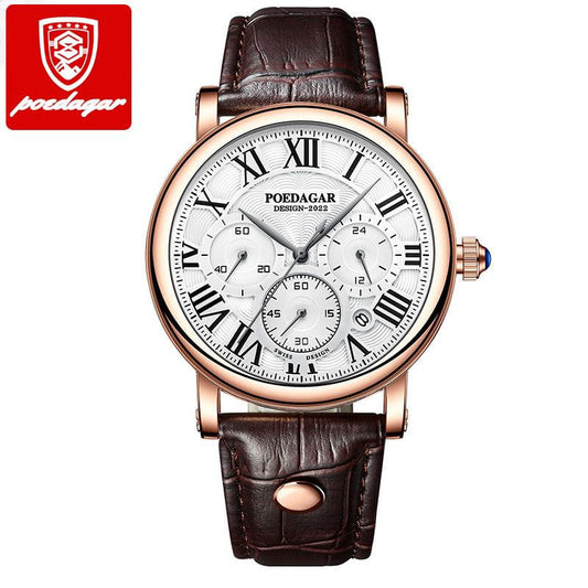 OEDAGAR Man WristWatch Chronograph Sport Men Watch Military Army Top Brand Luxury Genuine Leather Calendar Male Clock Gift 986