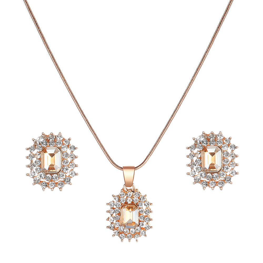 SK Jewelry Lady Set- Watch, Necklace & Earrings