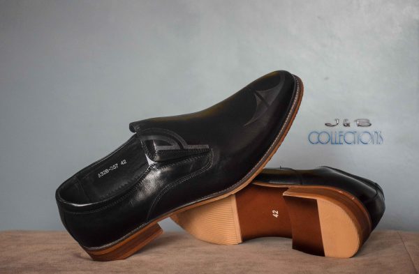 Men Moccasins Pure leather Shoes-Black